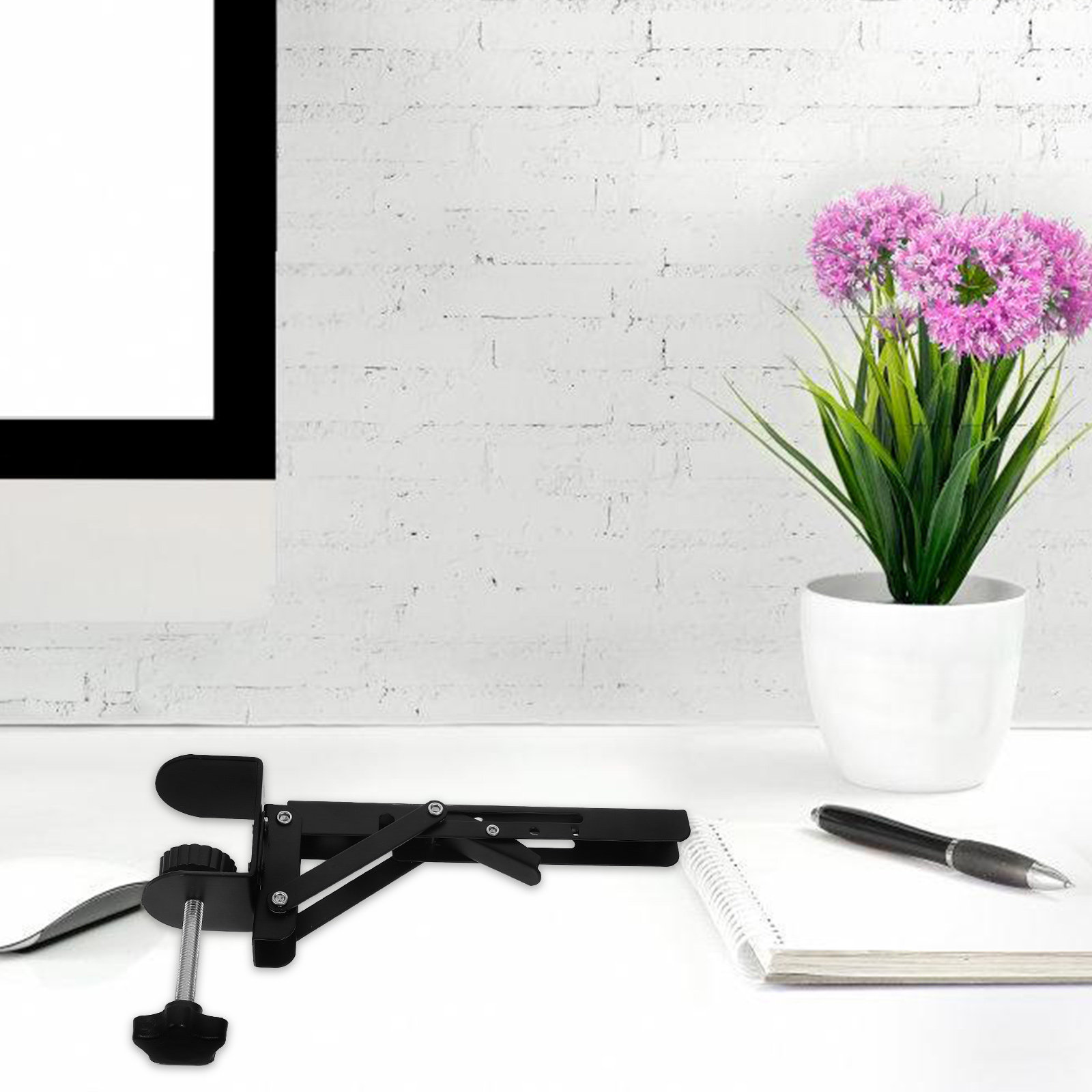 Desk Setup With Keyboard Tray - 2Pcs Ergonomic Adjustable Clamp Desk Arm