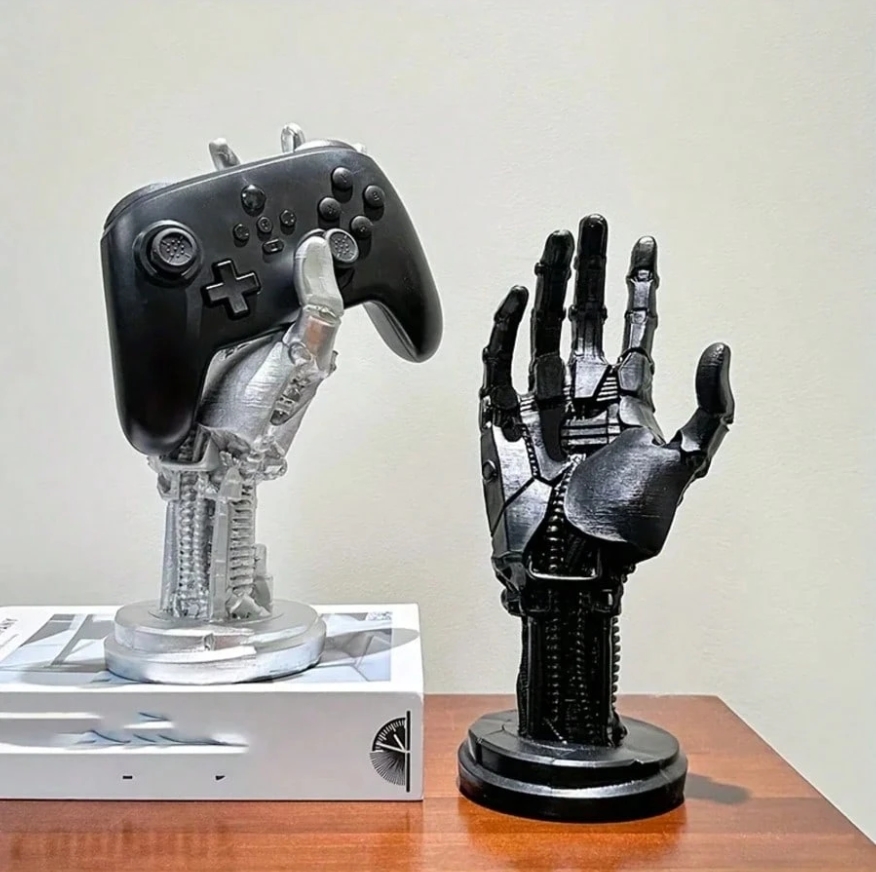 Headphone Hook Under - 1pc Futuristic Cyberpunk Mechanical Arm Statue,