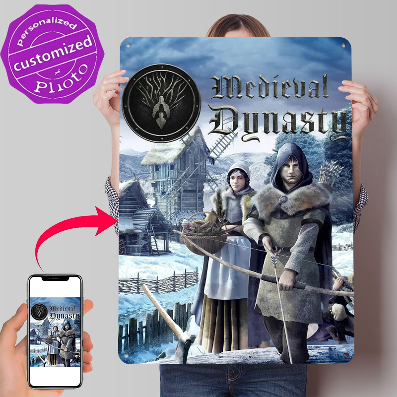 Desk Setup Poster - Medieval Dynasty Game Art Metal Poster
