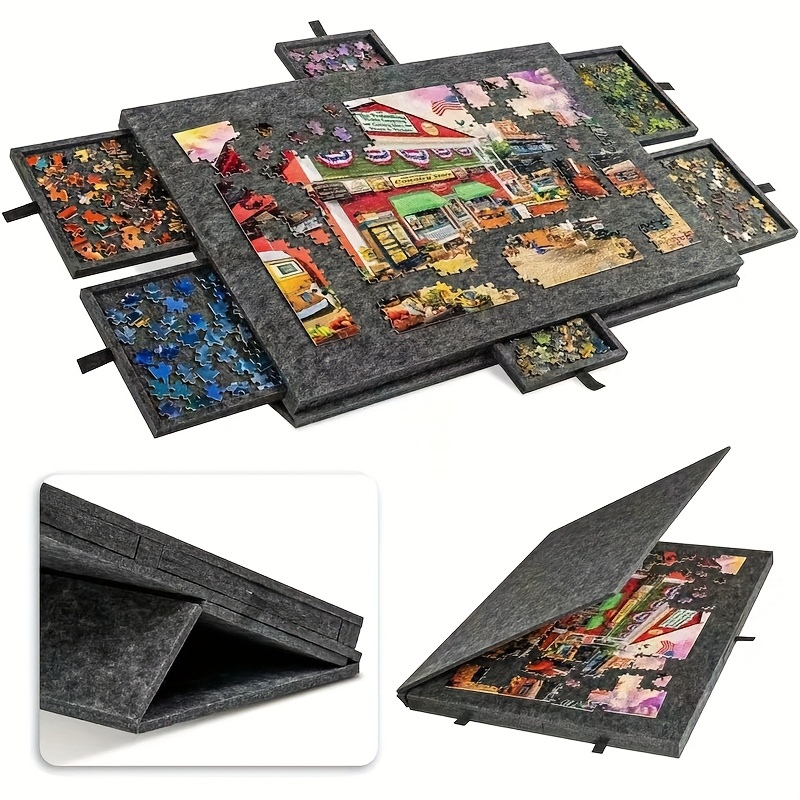 Desk Setup Poster - 7pcs 6-Drawer Portable Puzzle Desk Decor