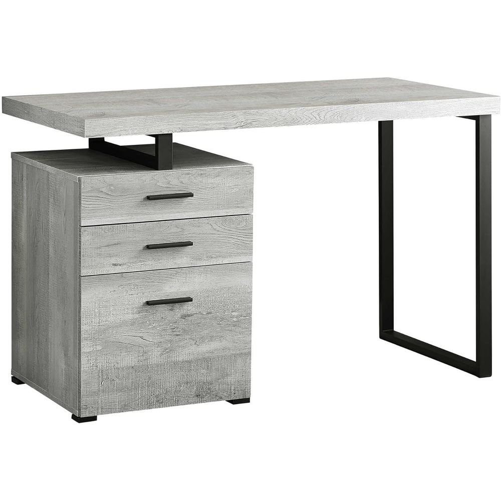 Desk Setup Grey - 48 Grey Reclaimed Wood Desk with