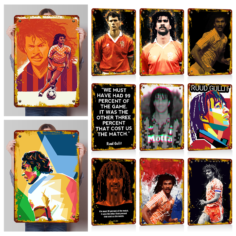 Desk Setup Poster - Ruud Gullit Football Player Wall Art
