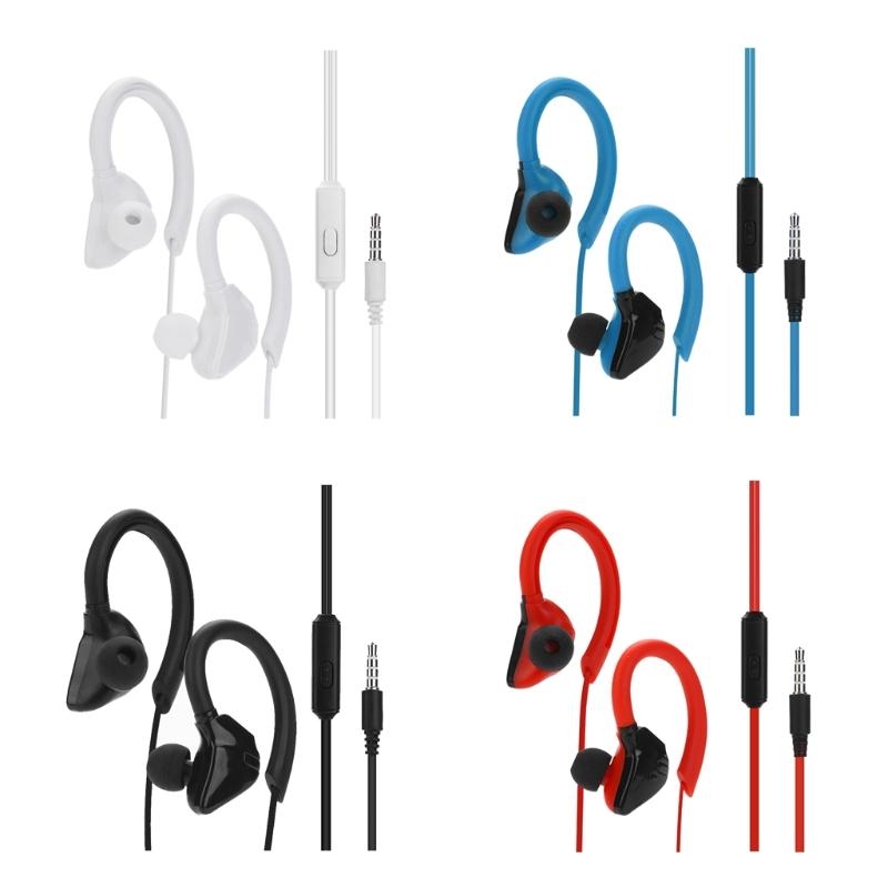 Headphone Hook Under - Sports Earbuds Wired with Microphone Wrap