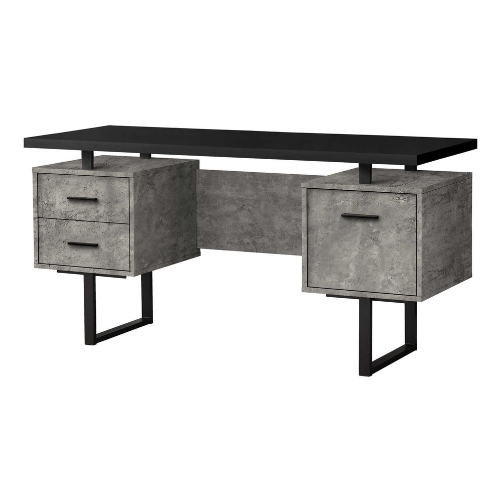 I 7632 Computer Desk, Home Off - Desk Setup Grey ulasan dan harga
