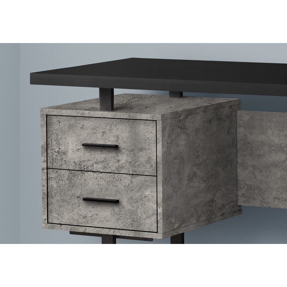 I 7632 Computer Desk, Home Off - Desk Setup Grey ulasan dan harga