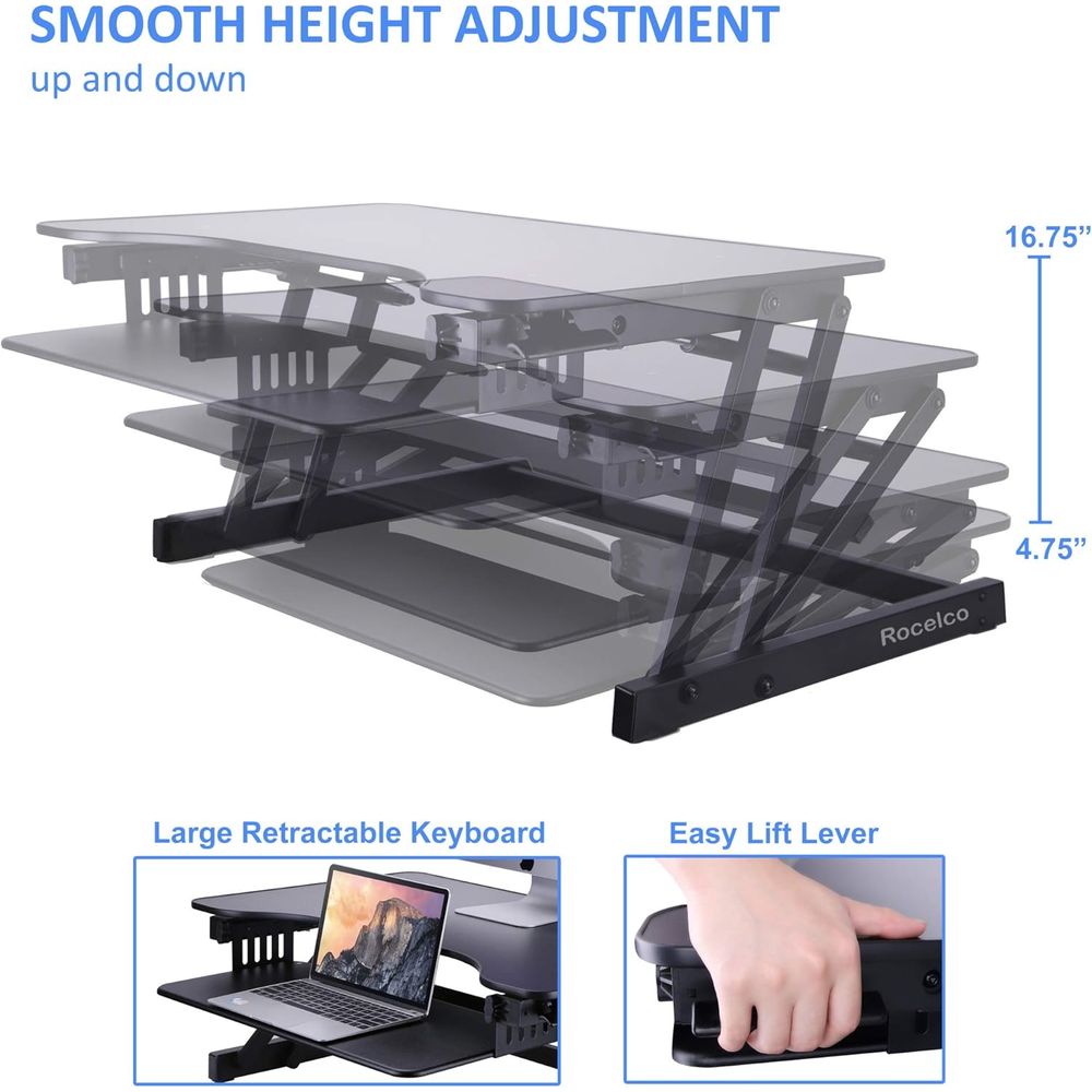 32 Adjustable Standing Desk Co - Desk Setup With Keyboard Tray ulasan dan harga