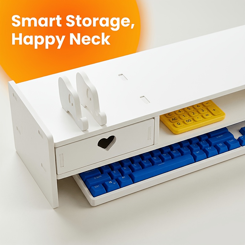Minimalist White PVC Monitor S - Desk Setup White ulasan dan harga
