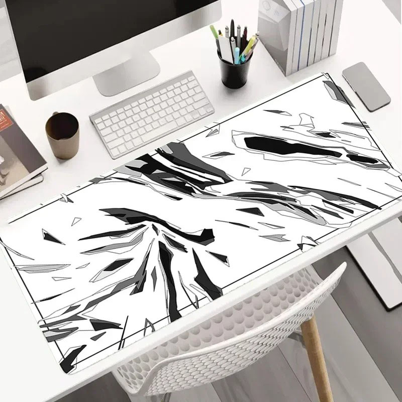 Modern Dark Geometric Tableclo - Desk Setup Grey ulasan dan harga