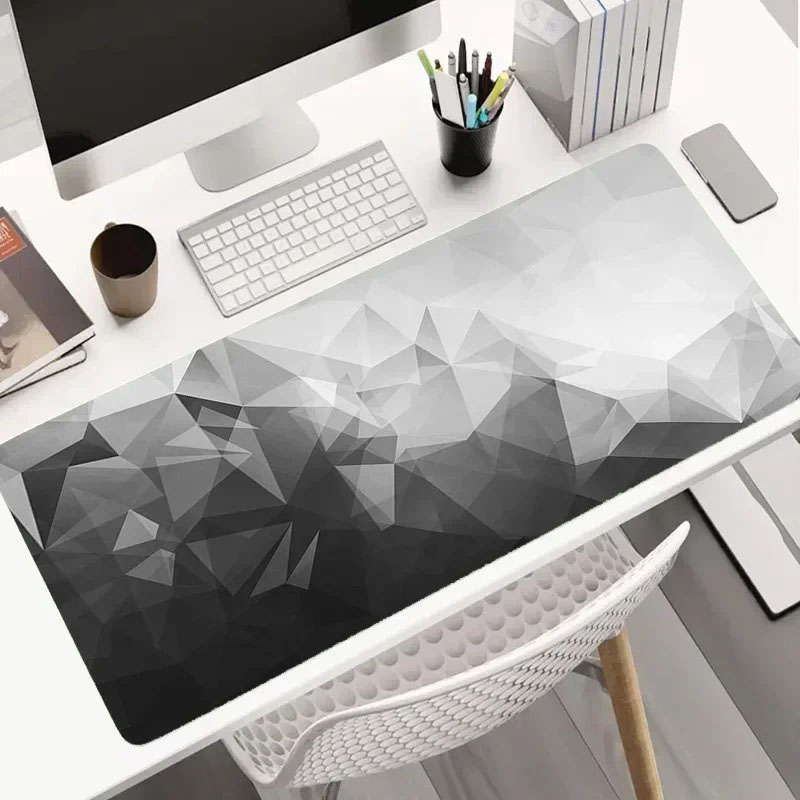 Modern Dark Geometric Tableclo - Desk Setup Grey ulasan dan harga