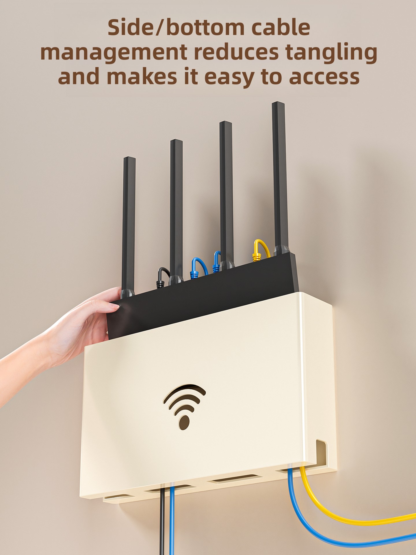 Wall-Mounted Router Storage Bo - Cable Box Organizer ulasan dan harga