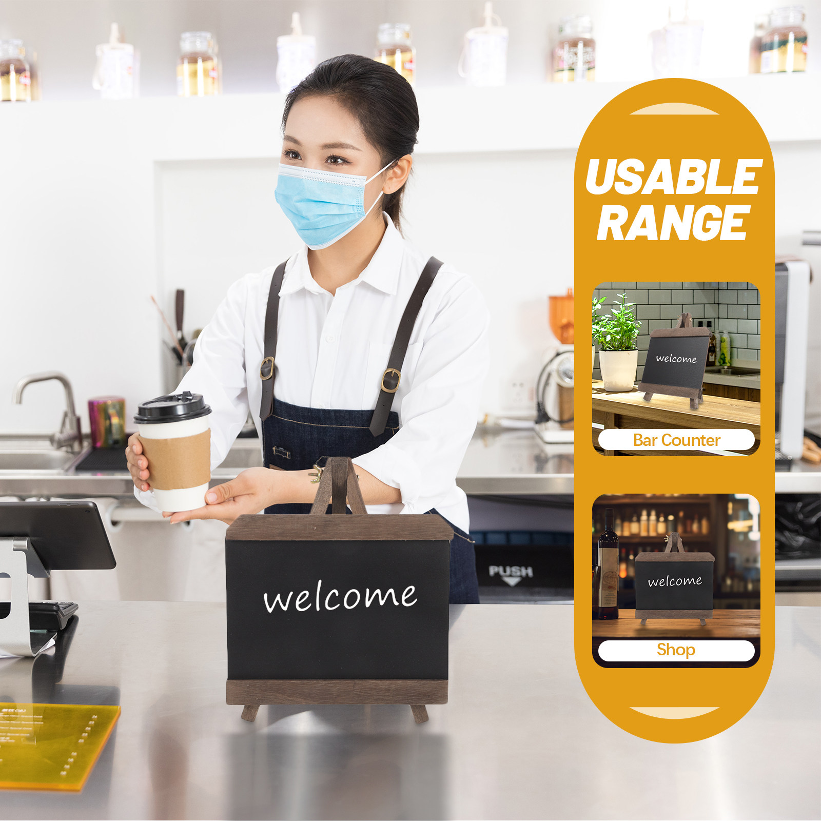 Wooden Vintage Chalkboard Desk - Desk Setup White ulasan dan harga