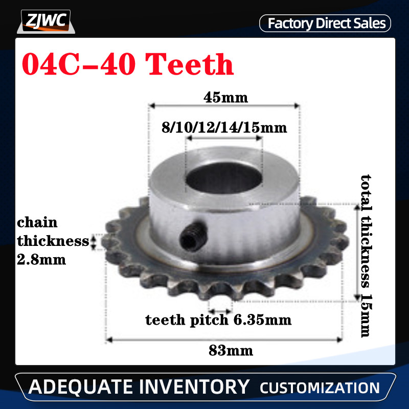 1pc 04C 40T Sprocket 40 Teeth  - Desk Setup Gear ulasan dan harga