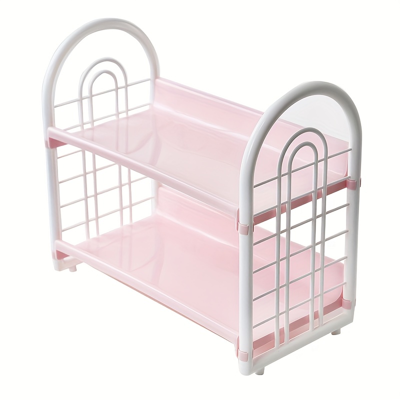 1pc Double Layer Multi-Functio - Desk Setup Shelves ulasan dan harga