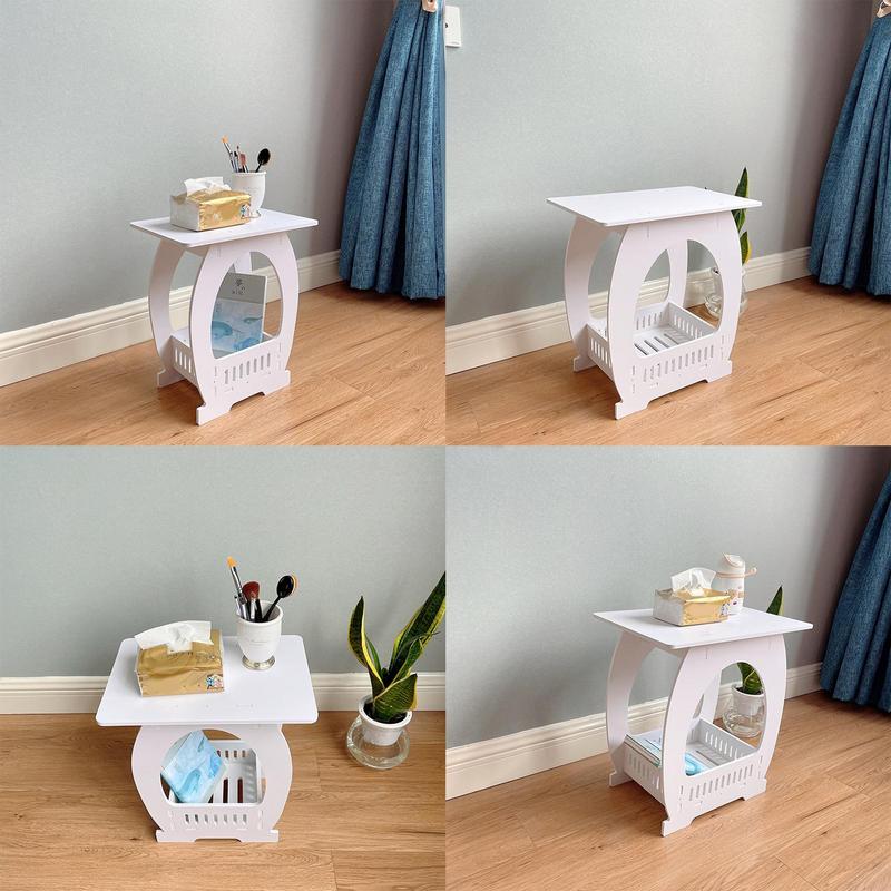 End Table White Nightstand Cof - Desk Setup White ulasan dan harga