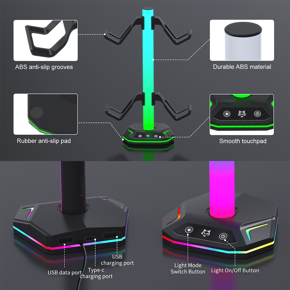 RGB Controller Stand For PS5/X - Headphone Hook Under ulasan dan harga