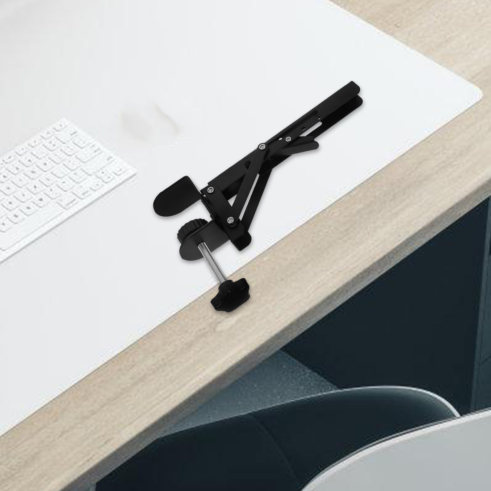 2Pcs Ergonomic Adjustable Clam - Desk Setup With Keyboard Tray ulasan dan harga