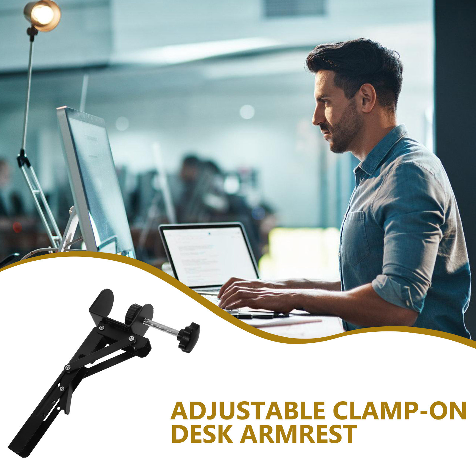 2Pcs Ergonomic Adjustable Clam - Desk Setup With Keyboard Tray ulasan dan harga