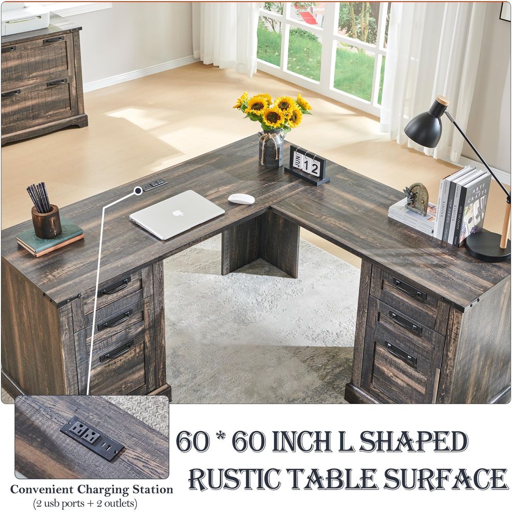 Specialties Computer Desk with - Desk Setup Grey ulasan dan harga