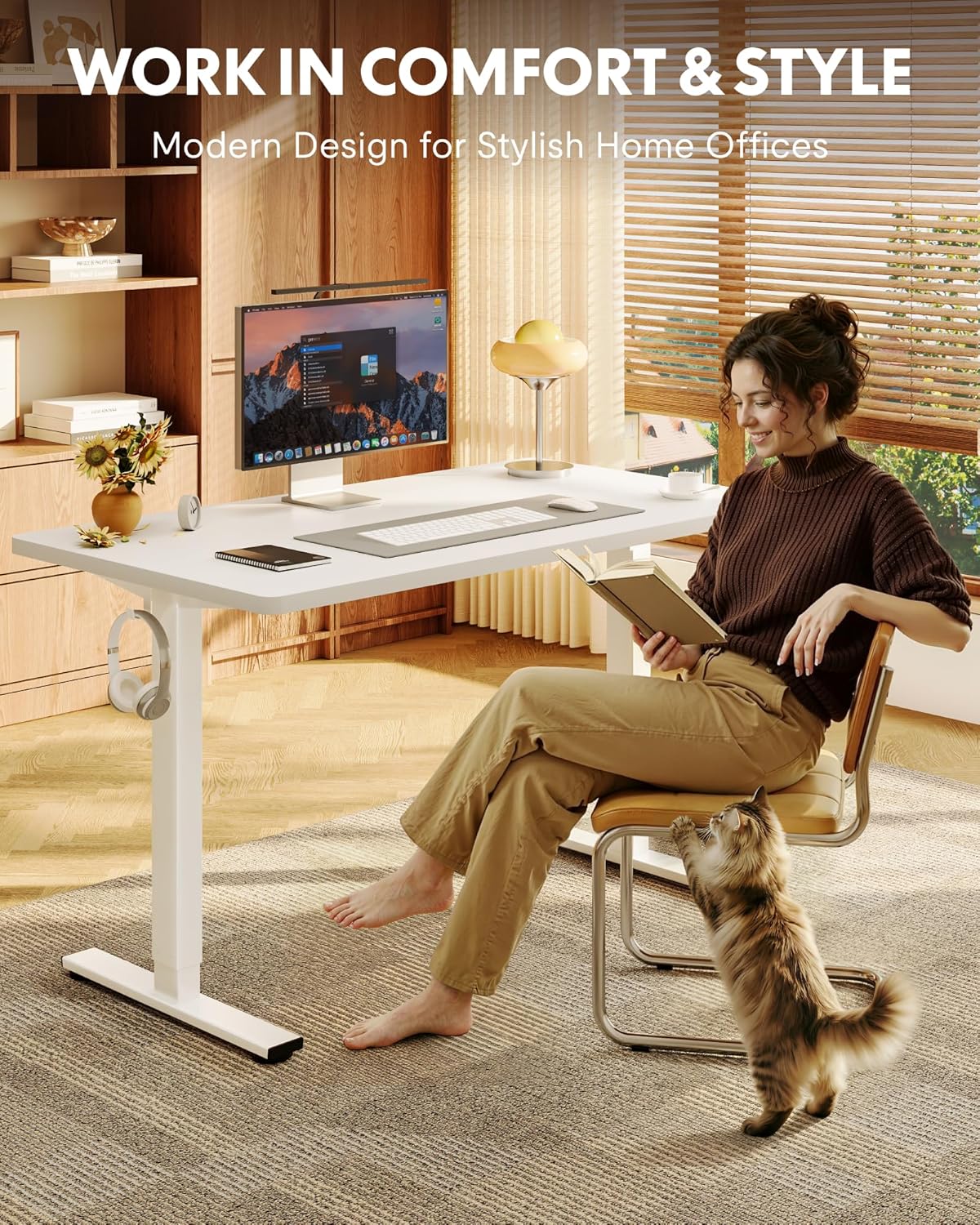 Electric Standing Desk 48'x30' - Desk Setup White ulasan dan harga