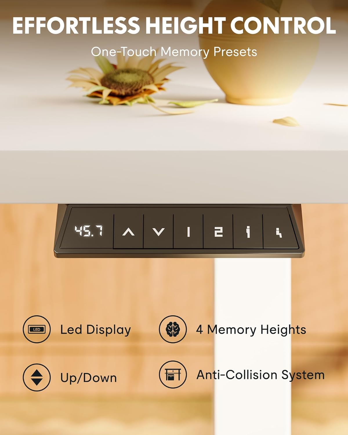 Electric Standing Desk 48'x30' - Desk Setup White ulasan dan harga