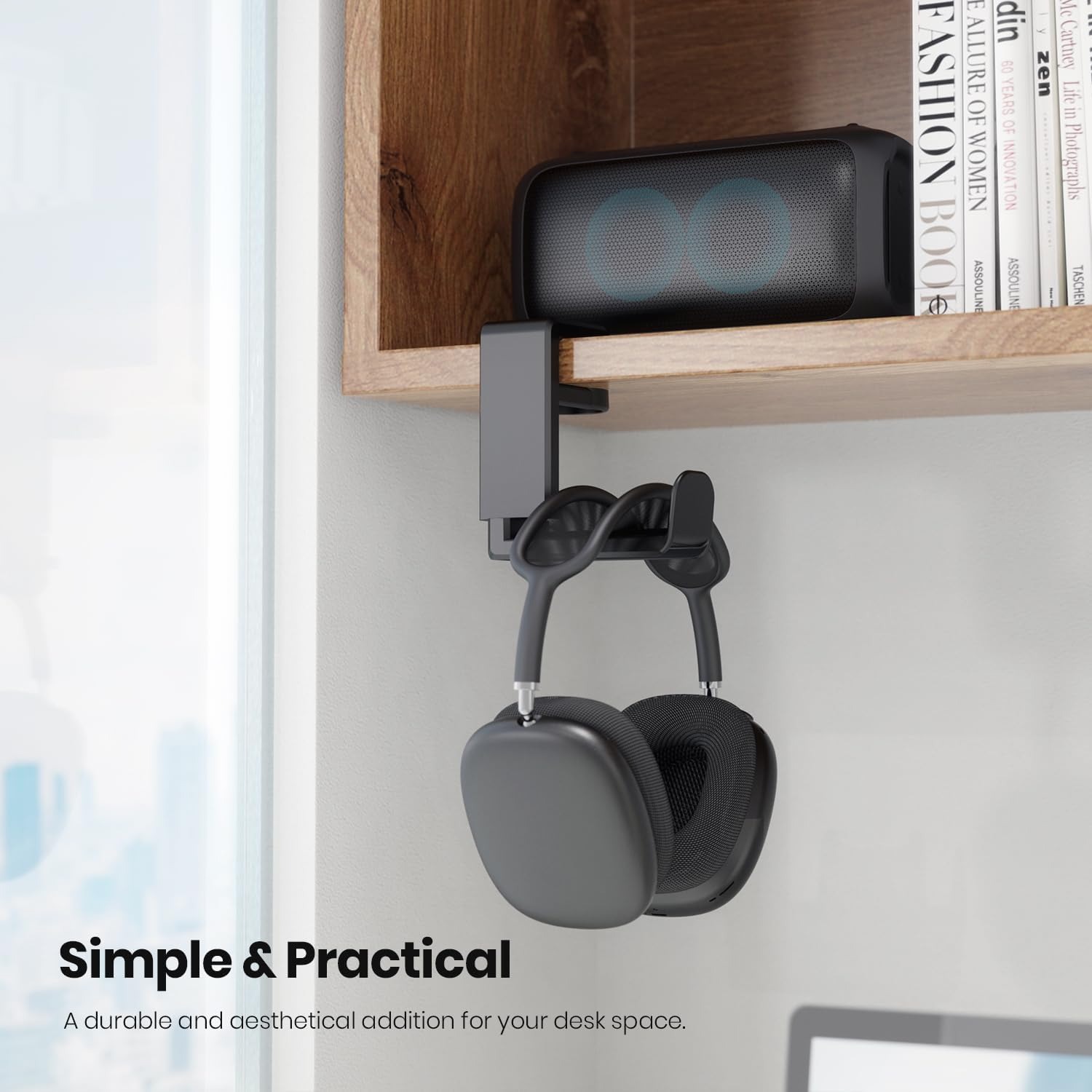 No Punch Table Clip Hook Headp - Headphone Hook Under ulasan dan harga