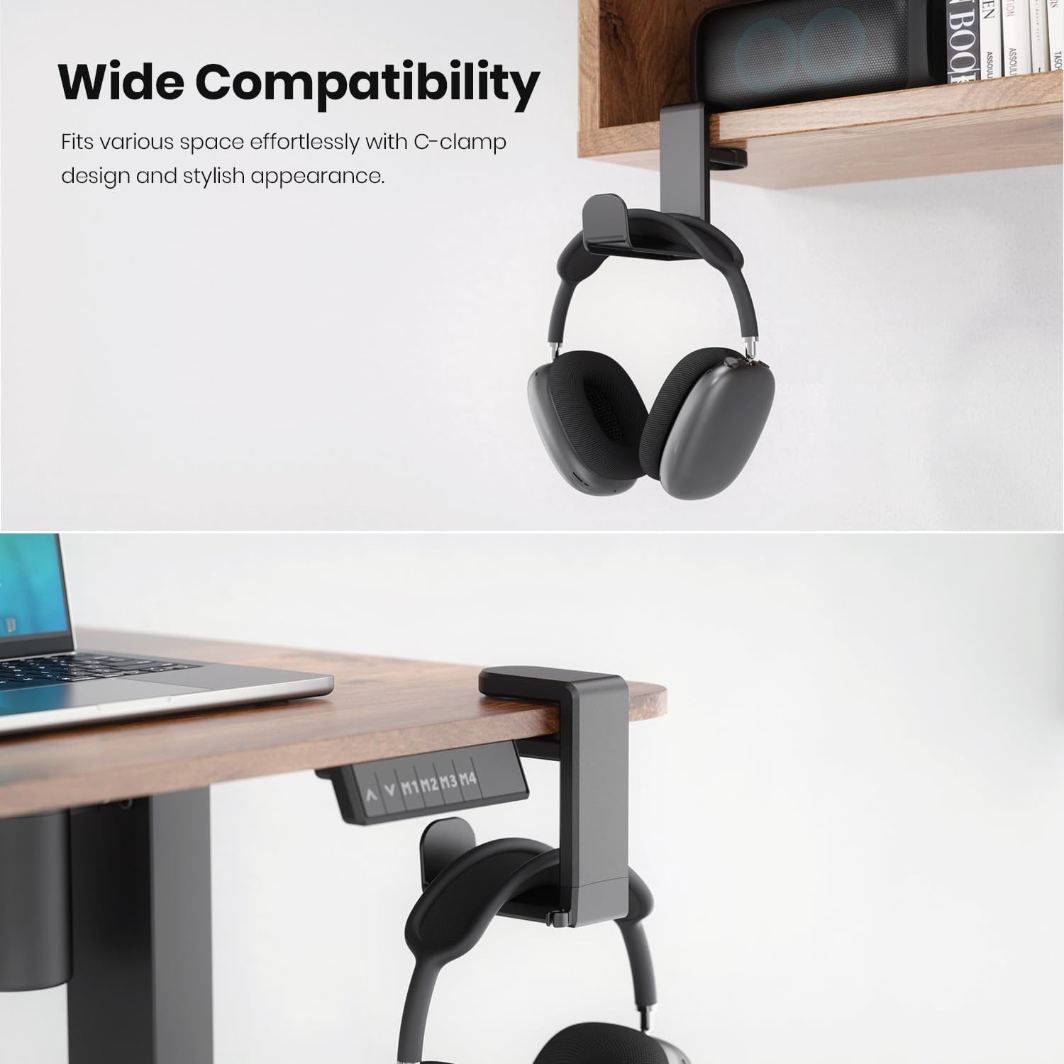 No Punch Table Clip Hook Headp - Headphone Hook Under ulasan dan harga