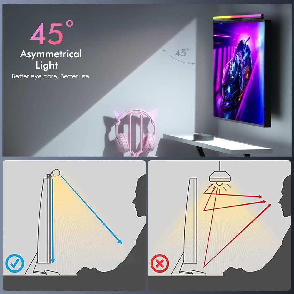 Screen Hanging Lamp Monitor Li - Desk Setup Gear ulasan dan harga