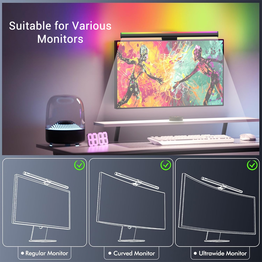 Screen Hanging Lamp Monitor Li - Desk Setup Gear ulasan dan harga