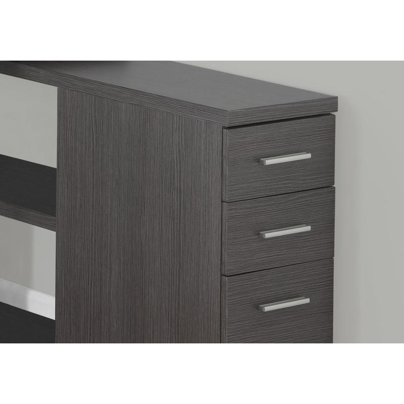 L-Shaped Computer Desk for Hom - Desk Setup Grey ulasan dan harga