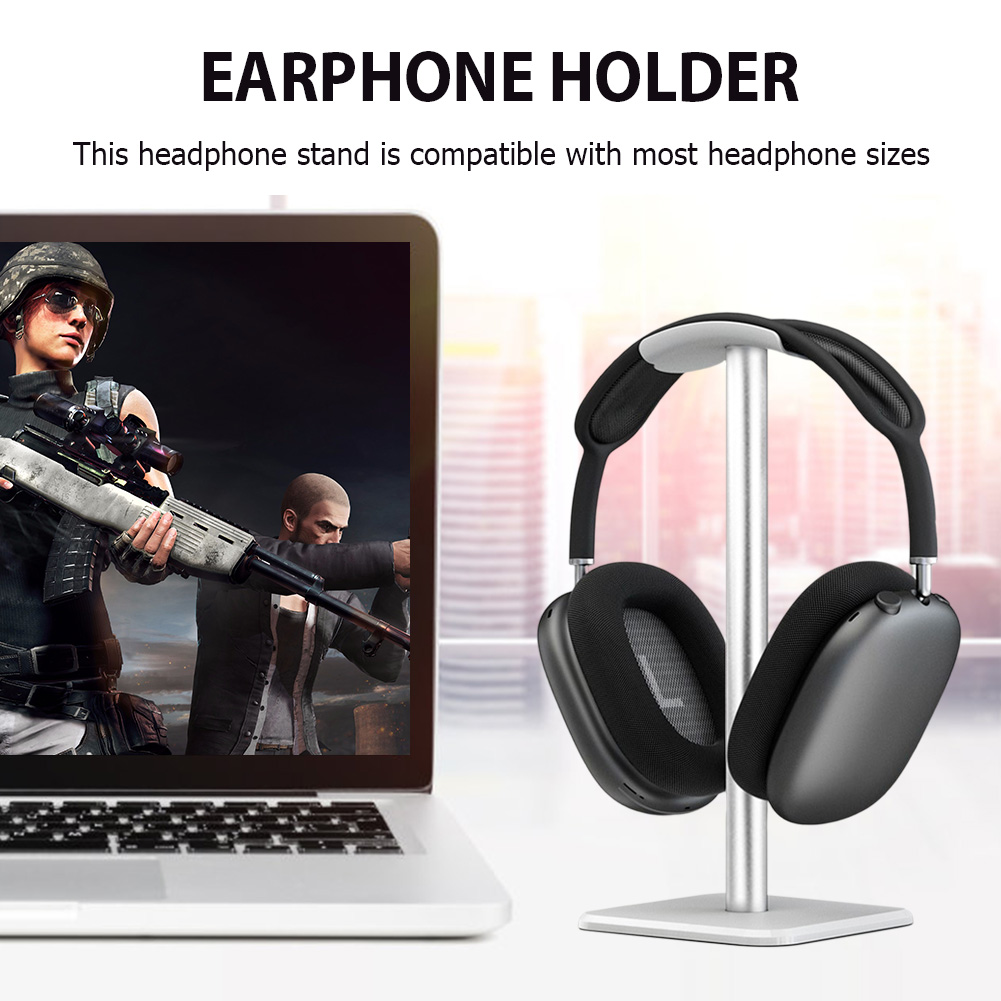 Headphone Holder Rack Aluminiu - Headphone Hook Under ulasan dan harga