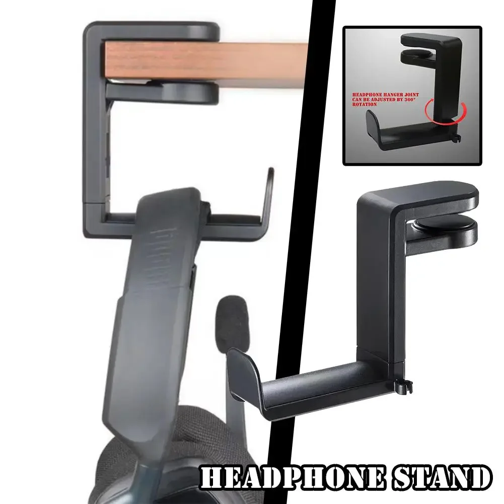 Rotatable Headphone Holder Uni - Headphone Hook Under ulasan dan harga