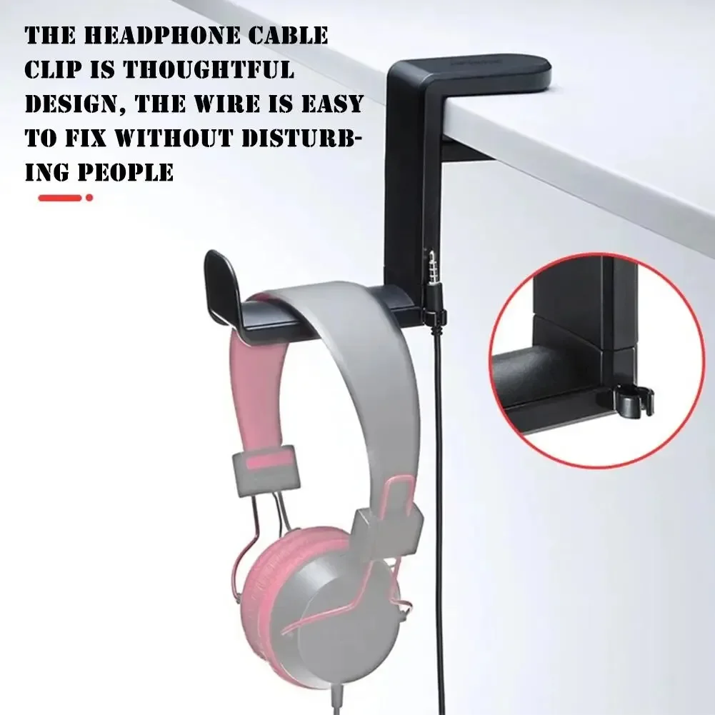 Rotatable Headphone Holder Uni - Headphone Hook Under ulasan dan harga