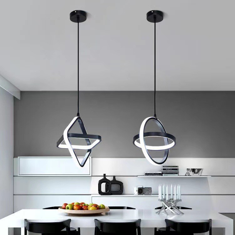 Modern LED Pendant Light Black - Desk Setup White ulasan dan harga
