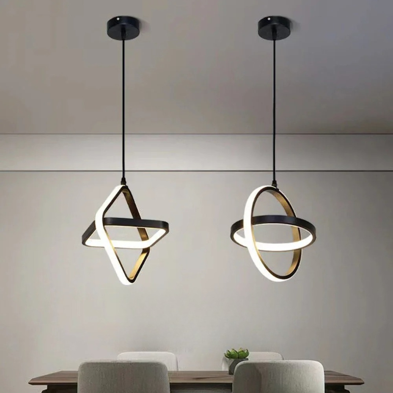 Modern LED Pendant Light Black - Desk Setup White ulasan dan harga