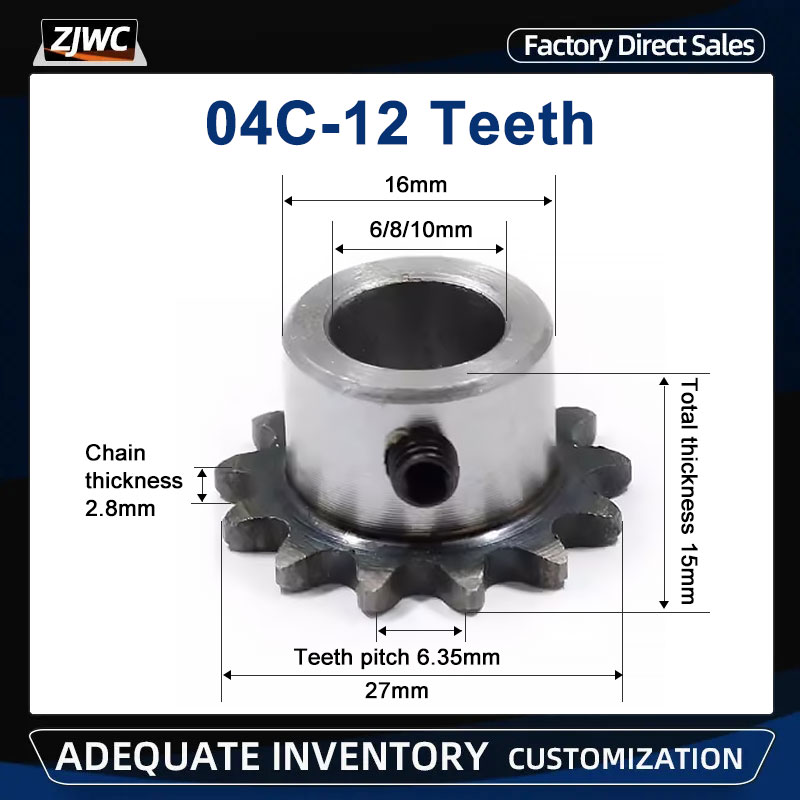 1pc 04C 12T Sprocket 12 Teeth  - Desk Setup Gear ulasan dan harga