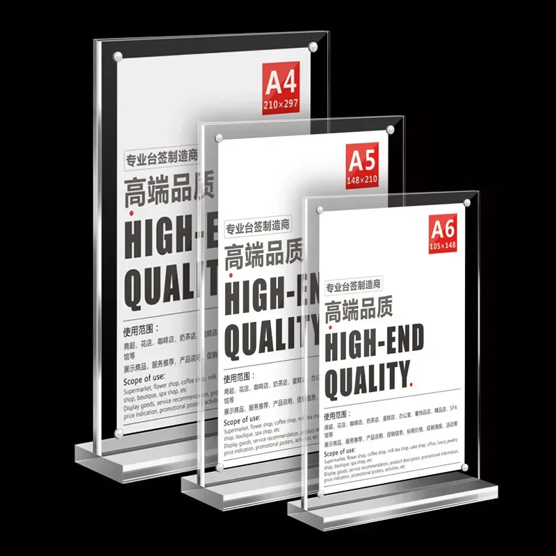 Acrylic Menu Sign Holder POP D - Desk Setup Poster ulasan dan harga