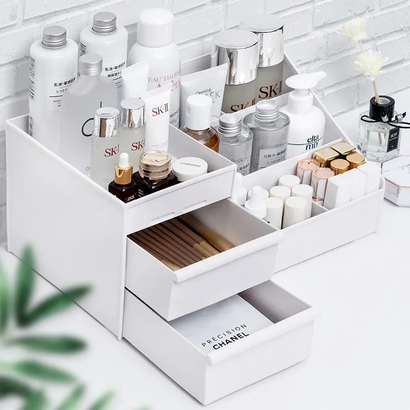 1pc White New Drawer Makeup St - Desk Setup Shelves ulasan dan harga