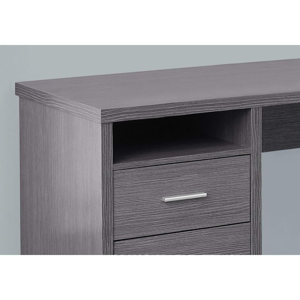 80 L-Shaped Home Office Desk w - Desk Setup Grey ulasan dan harga