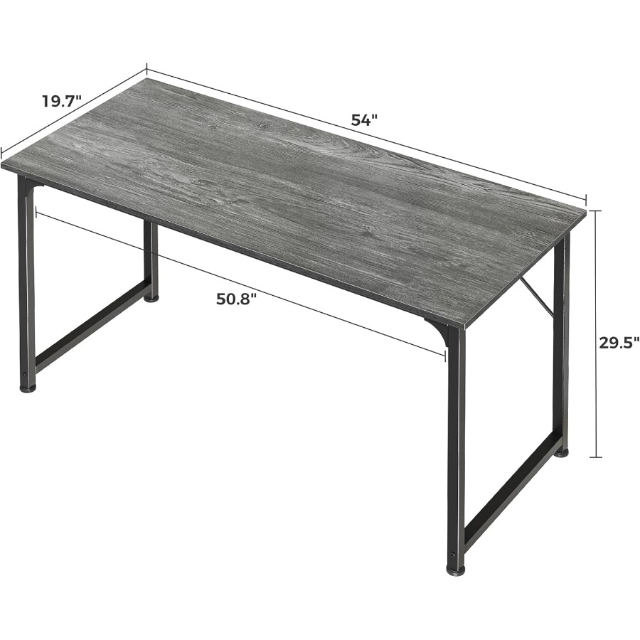 55 Inch Computer Desk for Home - Desk Setup Grey ulasan dan harga