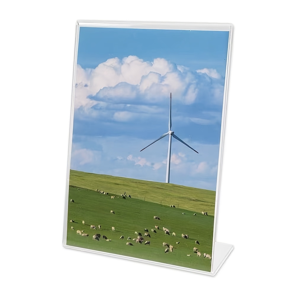 4-Pack Acrylic Sign Holder | T - Desk Setup Poster ulasan dan harga