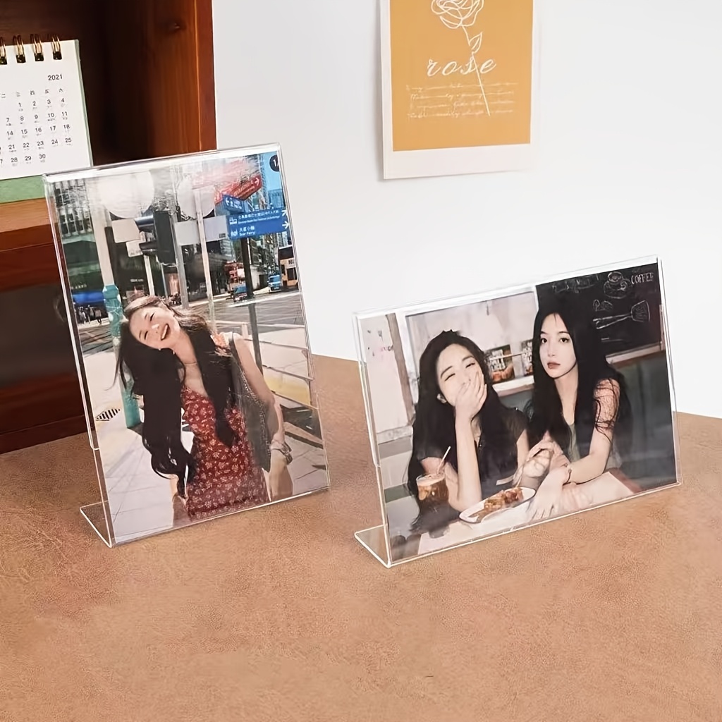 4-Pack Acrylic Sign Holder | T - Desk Setup Poster ulasan dan harga