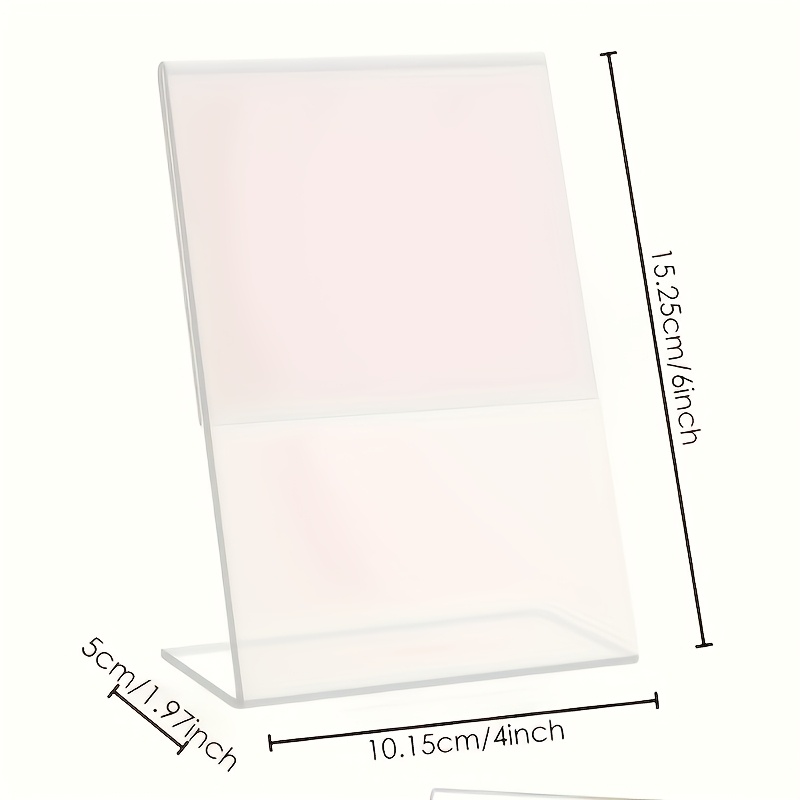 4-Pack Acrylic Sign Holder | T - Desk Setup Poster ulasan dan harga