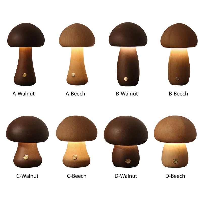 Cute Mushroom LED Night Light  - Desk Setup White ulasan dan harga