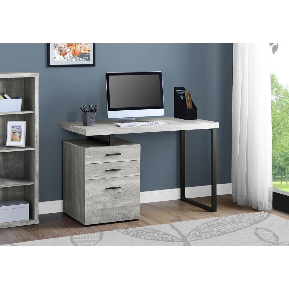 48 Grey Reclaimed Wood Desk wi - Desk Setup Grey ulasan dan harga