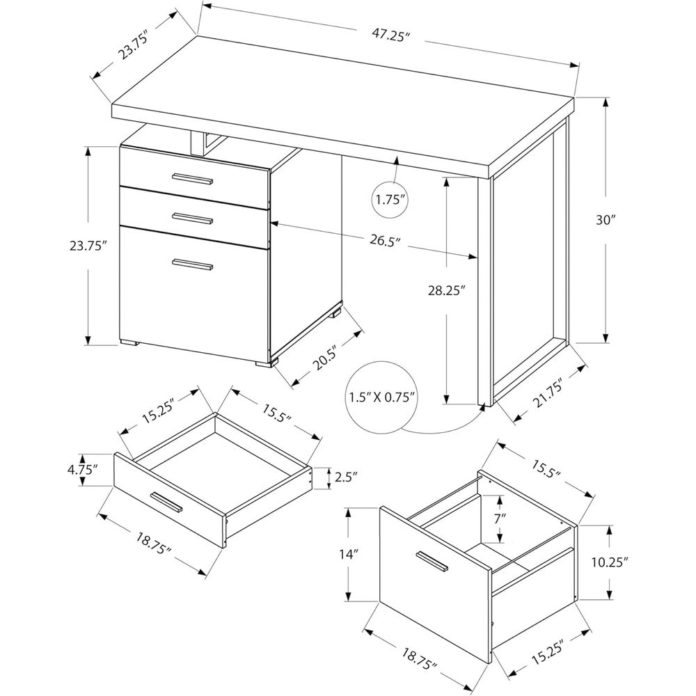 48 Grey Reclaimed Wood Desk wi - Desk Setup Grey ulasan dan harga
