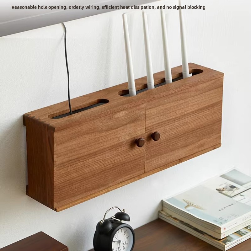 Solid Wood Router Organizer wi - Cable Box Organizer ulasan dan harga