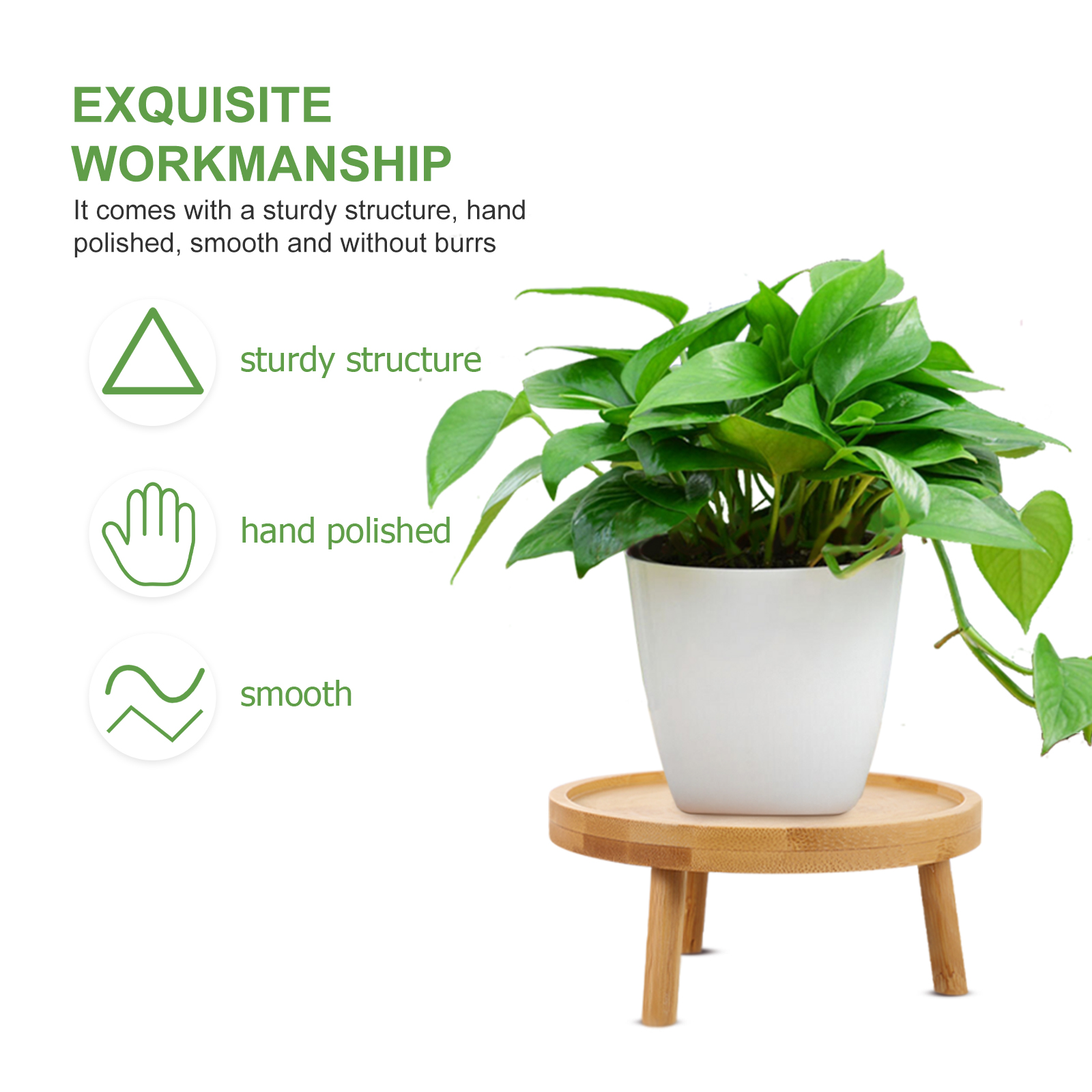 Holder Stand Pot Flower Wood W - Desk Setup Shelves ulasan dan harga
