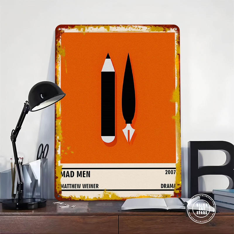 Mad Men Minimalist Tin Plaque  - Desk Setup Poster ulasan dan harga