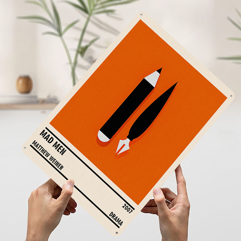 Mad Men Minimalist Tin Plaque  - Desk Setup Poster ulasan dan harga