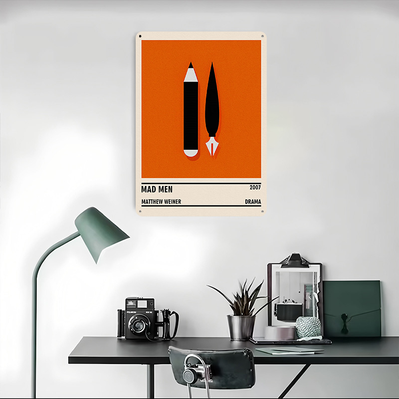 Mad Men Minimalist Tin Plaque  - Desk Setup Poster ulasan dan harga